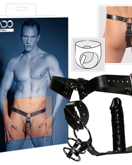 ODINĖS DIRŽELĖS SU DILDO VYRIŠKŲ DIRŽŲ DIRŽAIS + KIŠTUKAS L / XL