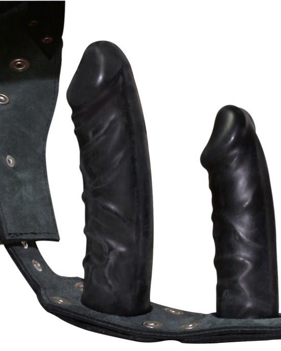 Odinė virvelė + 3 Dildos L/XL